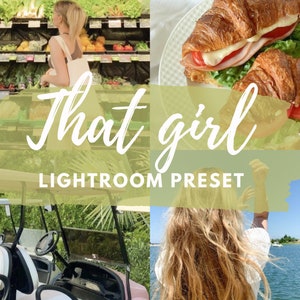 That Girl Aesthetic Lightroom Preset, that girl presets, that girl lifestyle, blogger preset, instagram filter, influencer preset, natural