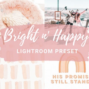 Bright n&#39; Happy Lightroom Preset, instagram filter, pink preset, blogger photo editing, lightroom filter presets, pinterest presets
