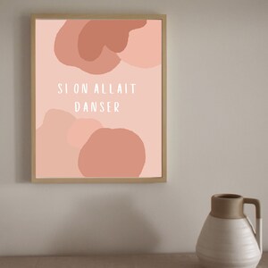 Dancer Quote Poster | Minimal Wall Art | Dance Poster | Geometric Wall Art | French