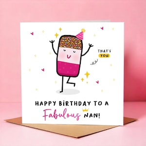 Tarjeta de cumpleaños para una abuela fabulosa, divertida tarjeta de cumpleaños para una abuela, feliz cumpleaños para una abuela fabulosa, la mejor tarjeta para una abuela, tarjeta para una abuela