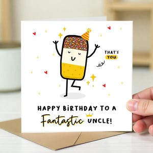 Fantastische oom verjaardagskaart, grappige verjaardagskaart voor oom, gelukkige verjaardag aan een fantastische oom, gepersonaliseerde kaart