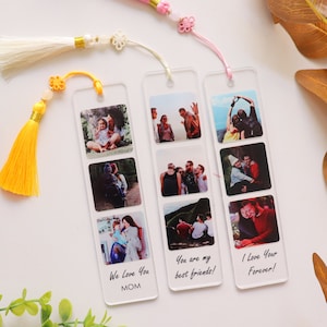 Personalized Photo Acrylic Bookmark, Custom Bookmark for Book Lovers, Reader Gifts, Teacher Gifts