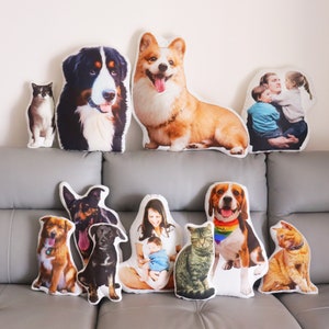 Custom Pillow with Picture, Pet Face Pillow Gifts for Friend, Dog Memorial Pillow, Loss of Pet Sympathy Gift, Pet Loss Gift for Dog Lover