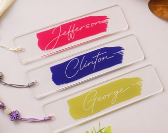 Personalized Bookmark with Name, Book Lover Gift, Back To School Gift, Acrylic Bookmark, Bridesmaid Gift, Graduation Gift