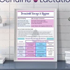 Breast Milk Storage and Hygiene Handout, Parent Breastfeeding Education, Breast Pump, Pumping Lactation, Baby Care Feeding, Pumping Milk