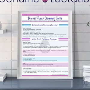 Breast Pump Cleaning Guide Parent Breastfeeding Handout Nursing Pumping Lactation Baby Care Information 8.5x11 Downloadable Printable PDF