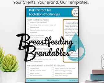 Risk Factors Lactation Challenges Breastfeeding Template Handout Checklist Customizable Canva Downloadable Resource