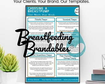 Choosing a Breast Pump That Meets Your Needs Template, IBCLC Private Practice, Breast Pump Selection, Comparing Breast Pump Types, Canva