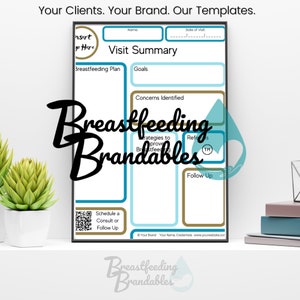 May include: A printable worksheet for breastfeeding consultations. The worksheet has sections for breastfeeding plan, goals, concerns identified, strategies to improve breastfeeding, referrals, and follow up. The worksheet is designed to be used by lactation consultants and other healthcare professionals.