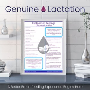 Postpartum Feelings Discussion List for New Moms, New Dads, Postpartum Anxiety and Depression Tool for Conversing with Doctors and Therapist