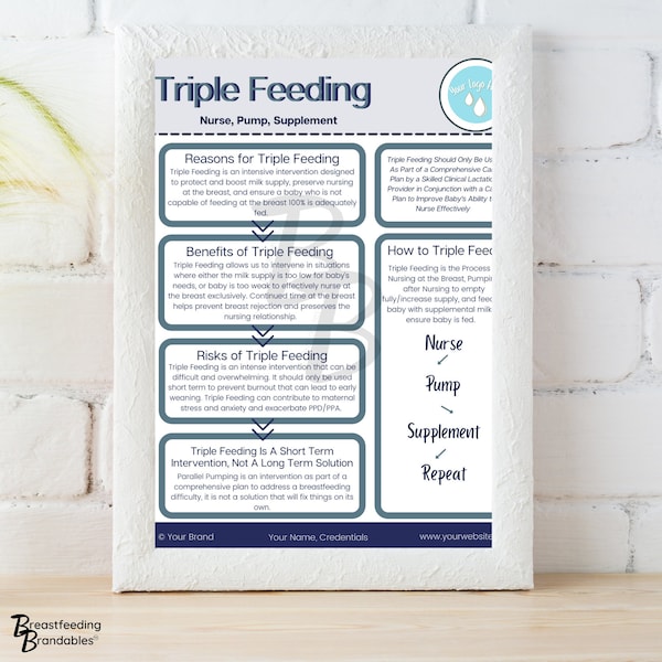 Triple Feeding Template, Customizable Canva Lactation Handout, Doula, Midwife, Postpartum Care, Breast Pump, Pumping Mom, Downloadable PDF