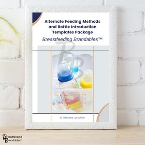 Alternate Feeding Methods and Bottle Introduction Templates for Lactation Consultants, Canva Templates, Snack Bottle Method, Breastfeeding