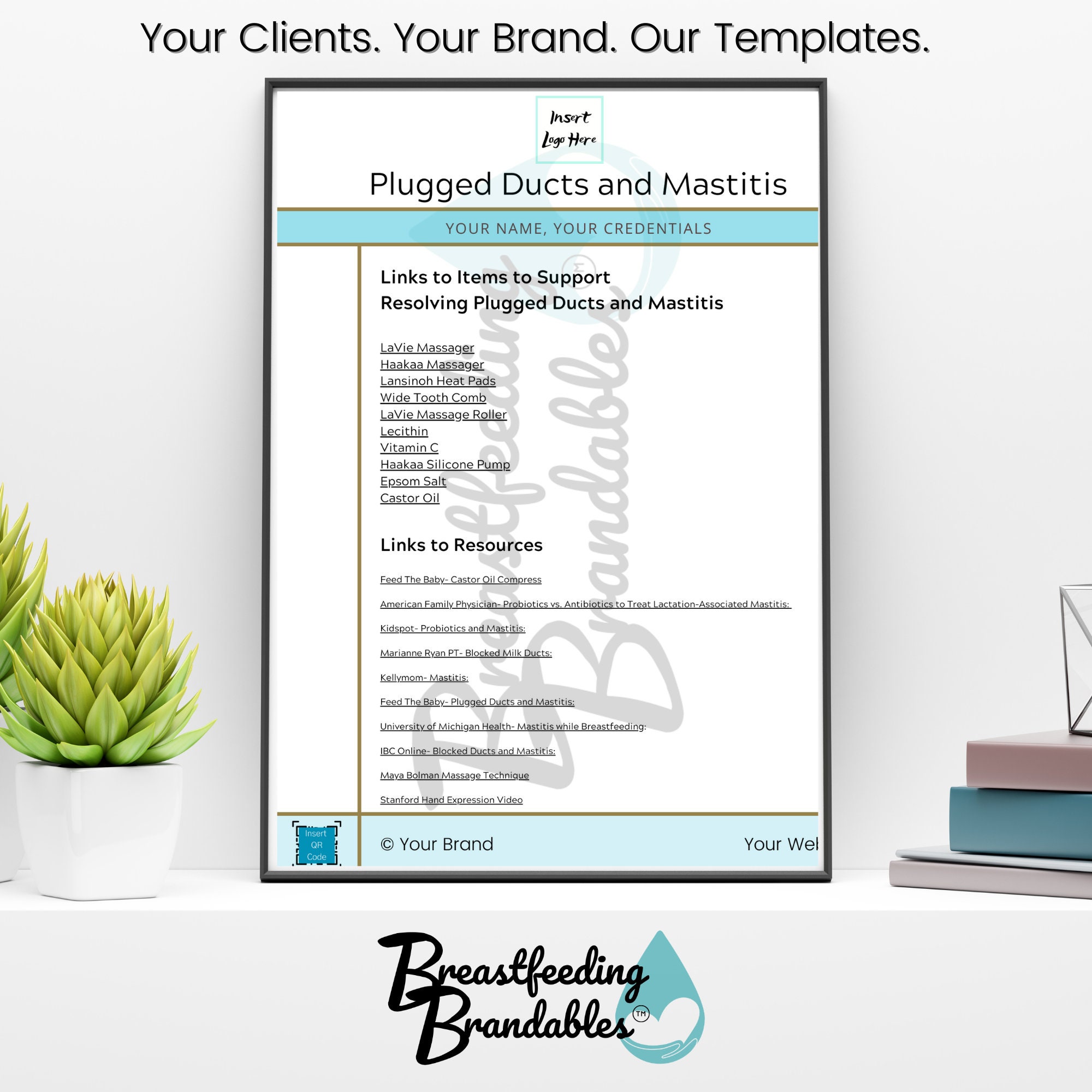 Plugged Ducts And Mastitis Breastfeeding Brandables™ Template Etsy