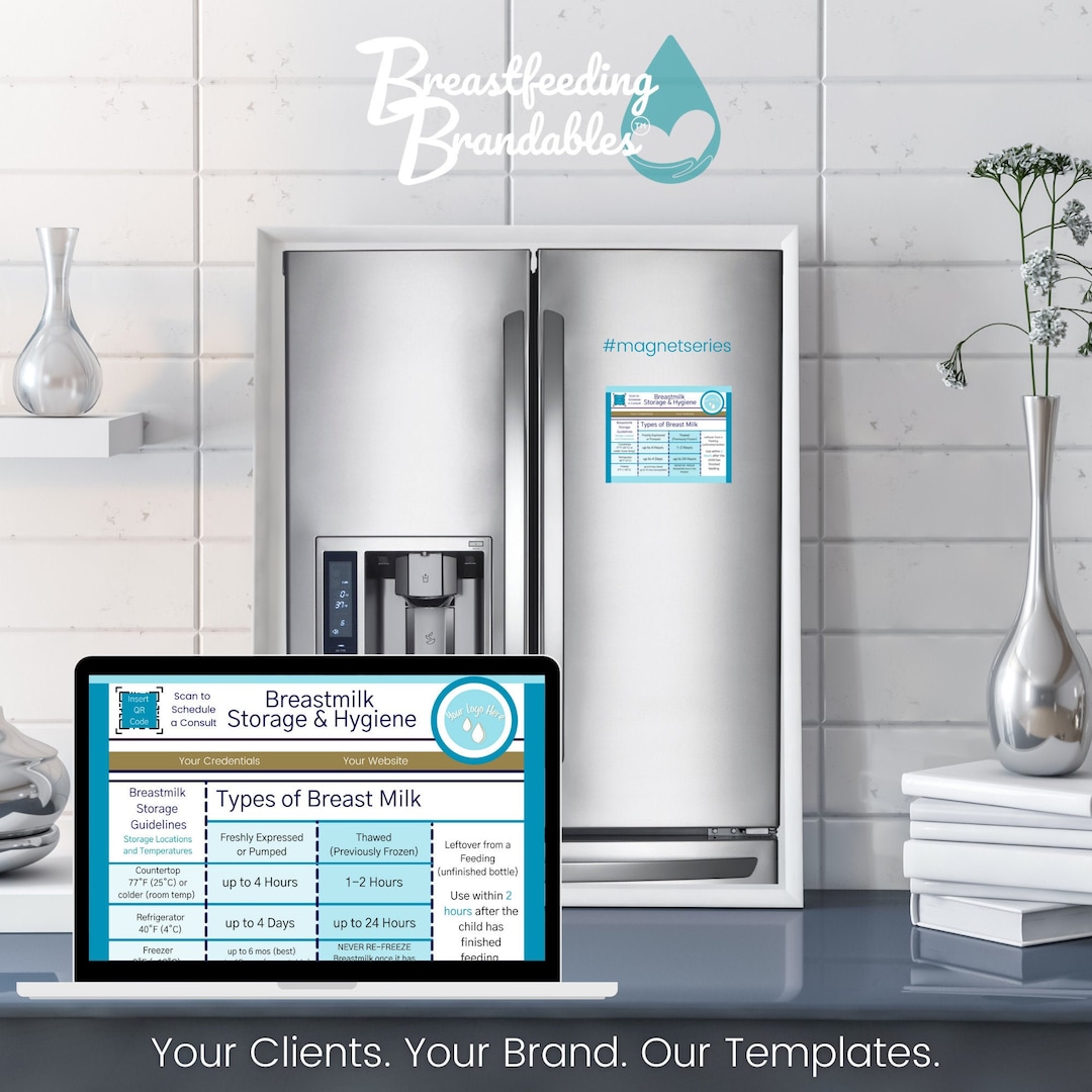 Breastmilk Storage Magnet Template Post Card Size for IBCLC