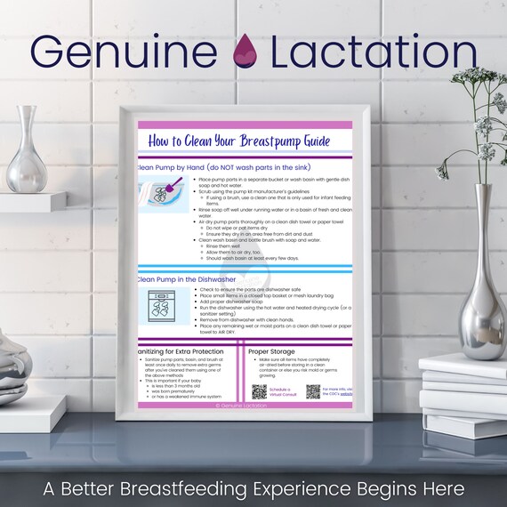 Breast Pump Cleaning Guide Parent Breastfeeding Handout Nursing