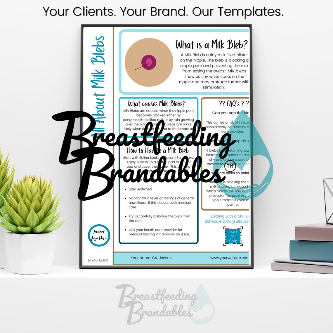 Milk Blebs Customizable Breastfeeding Template Handout for Etsy