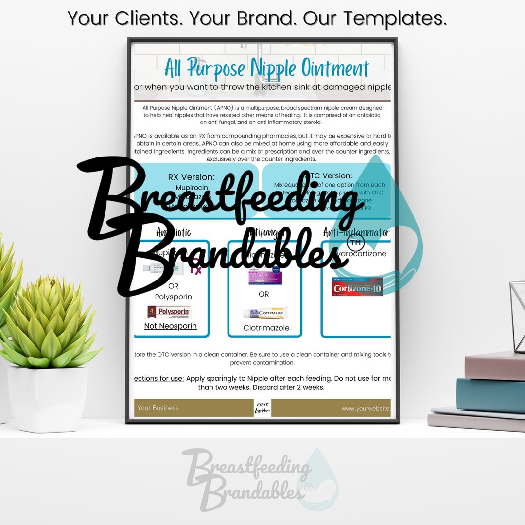 All Purpose Nipple Ointment Breastfeeding Brandables™ Template Etsy