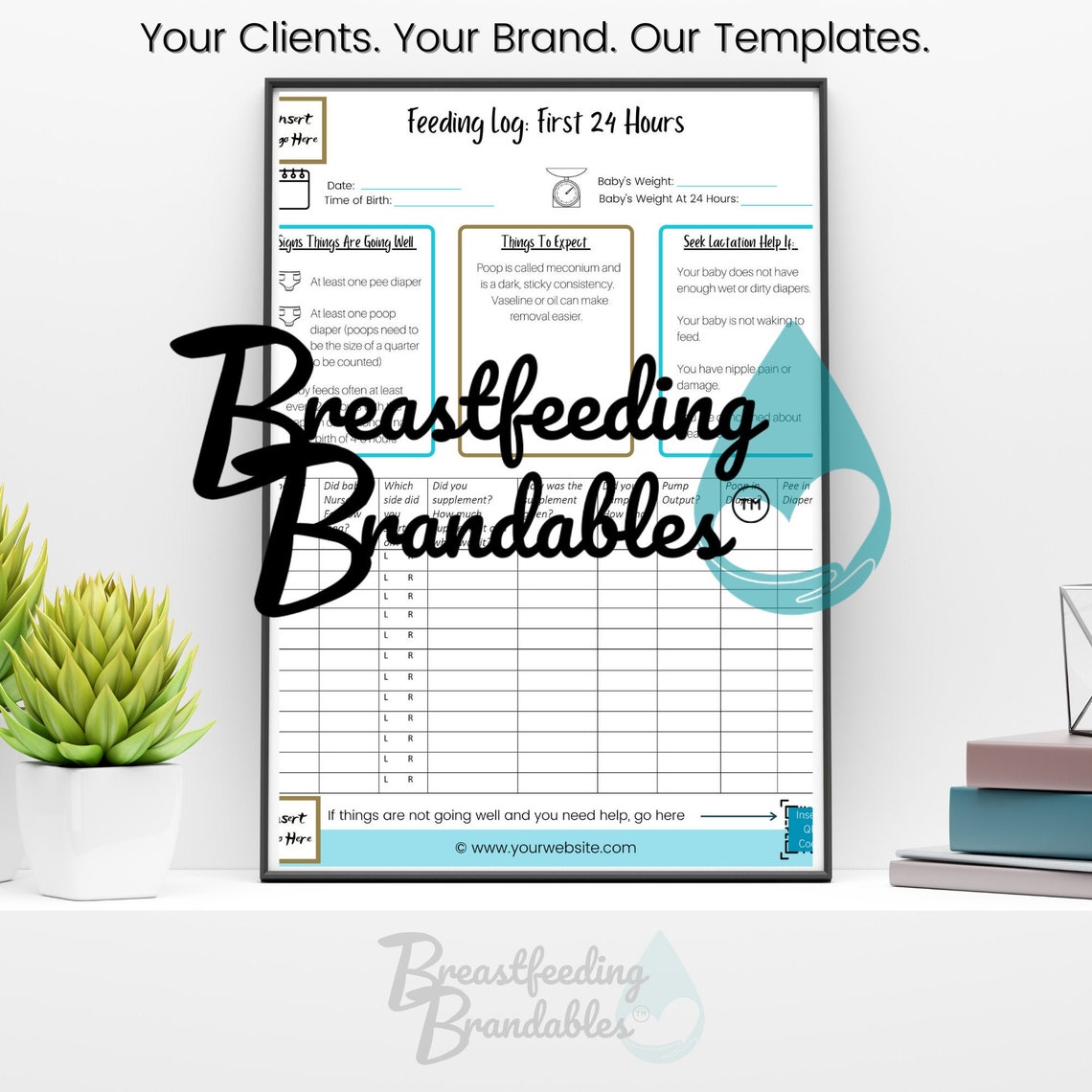 Infant Feeding Log Breastfeeding Log Template Customizable in Canva ...