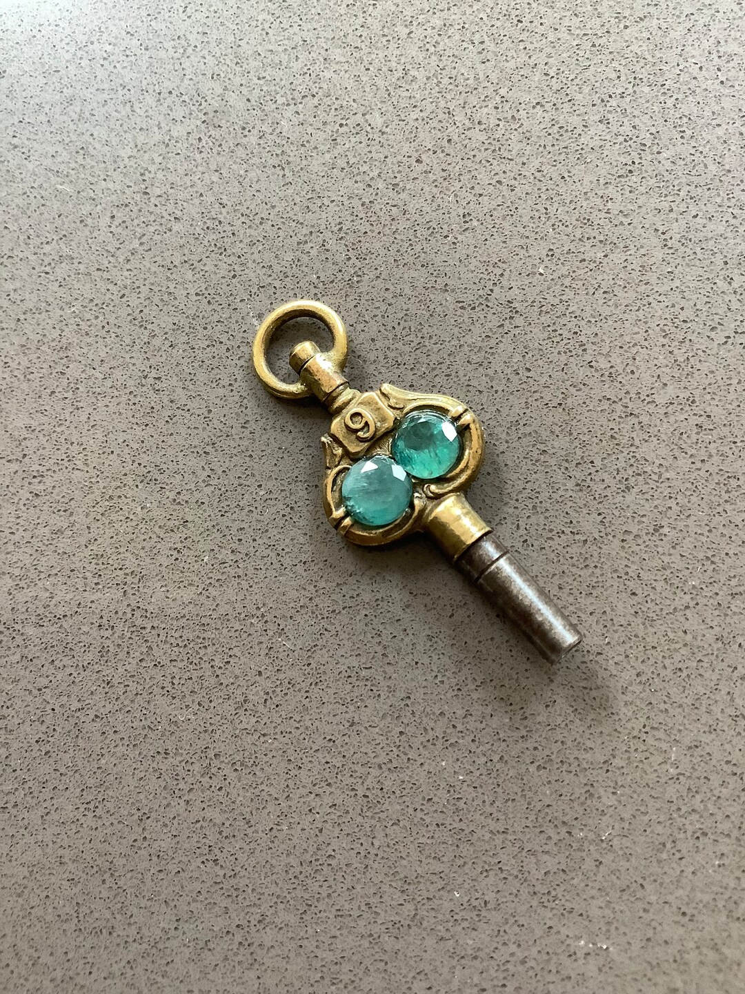 Antique Gold Tone Swivel Top Pocket Watch Key Winder Natural Double