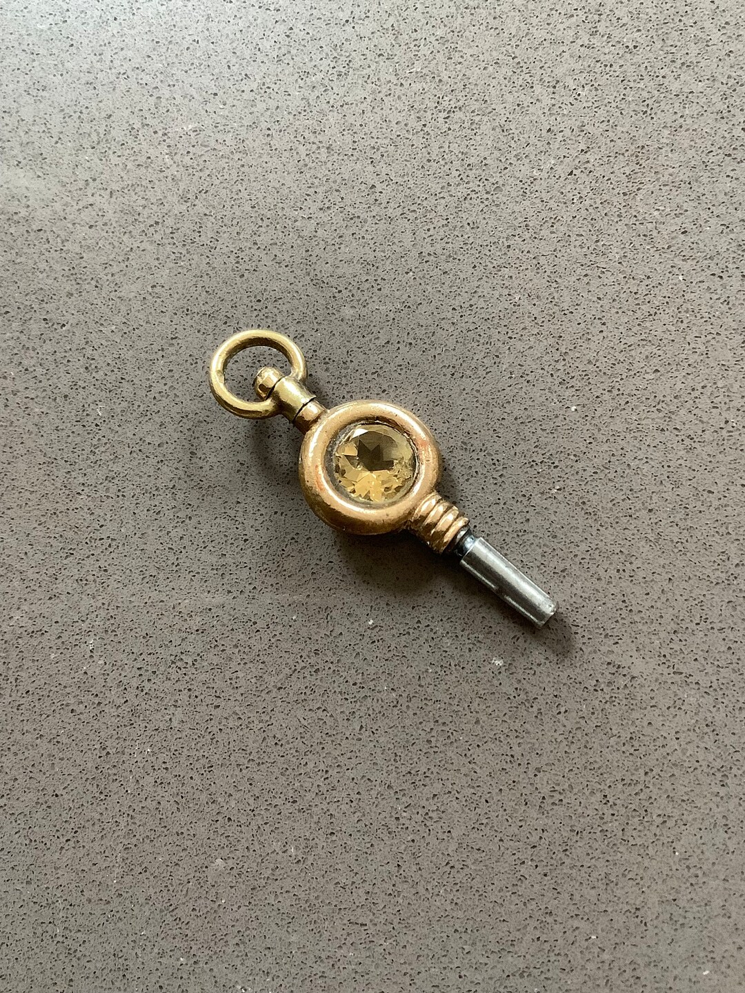 Antique Victorian Gold Tone Pocket Watch Key Winder 7 Mm Round