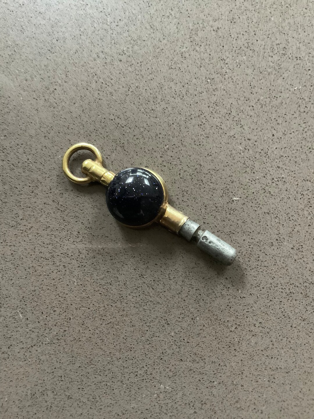 Antique Victorian Pocket Watch Key Winder Cabochon Sandstone Steam Punk