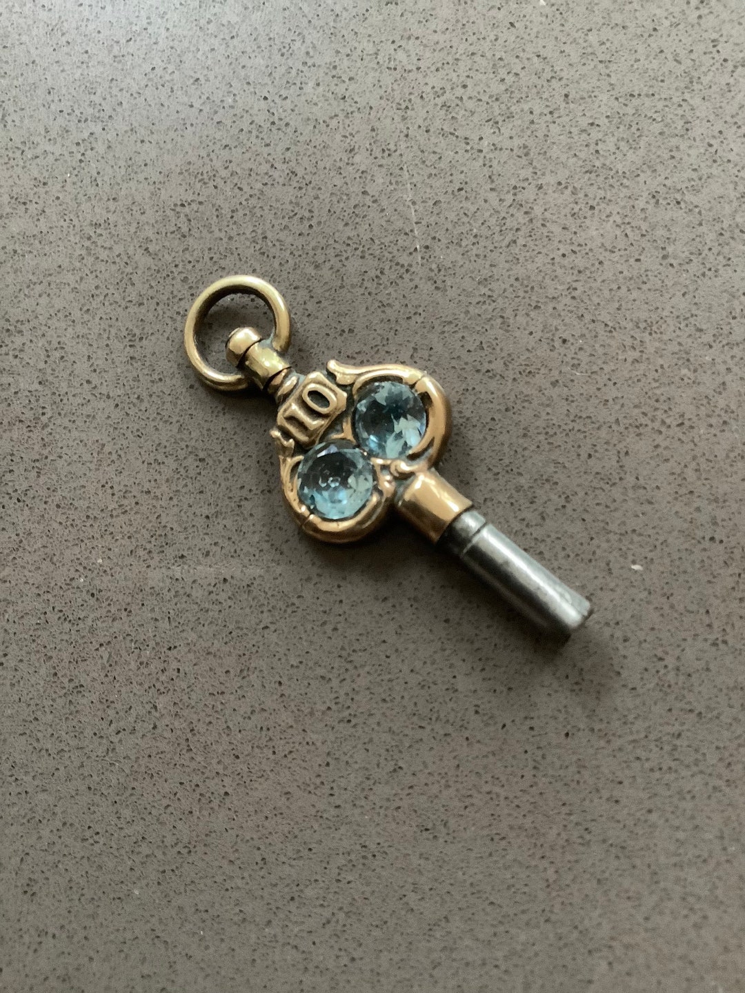 Antique Swivel Top Pocket Watch Key Winder Double Natural Brazil Sky