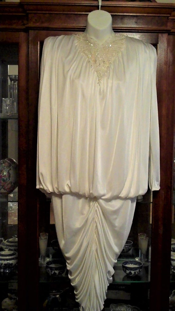 Vintage white formal occasion party dress.