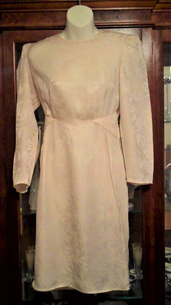 Vintage white silk party dress