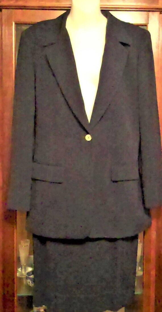 Navy Blue Liz Claiborne Vintage 1990s Suit