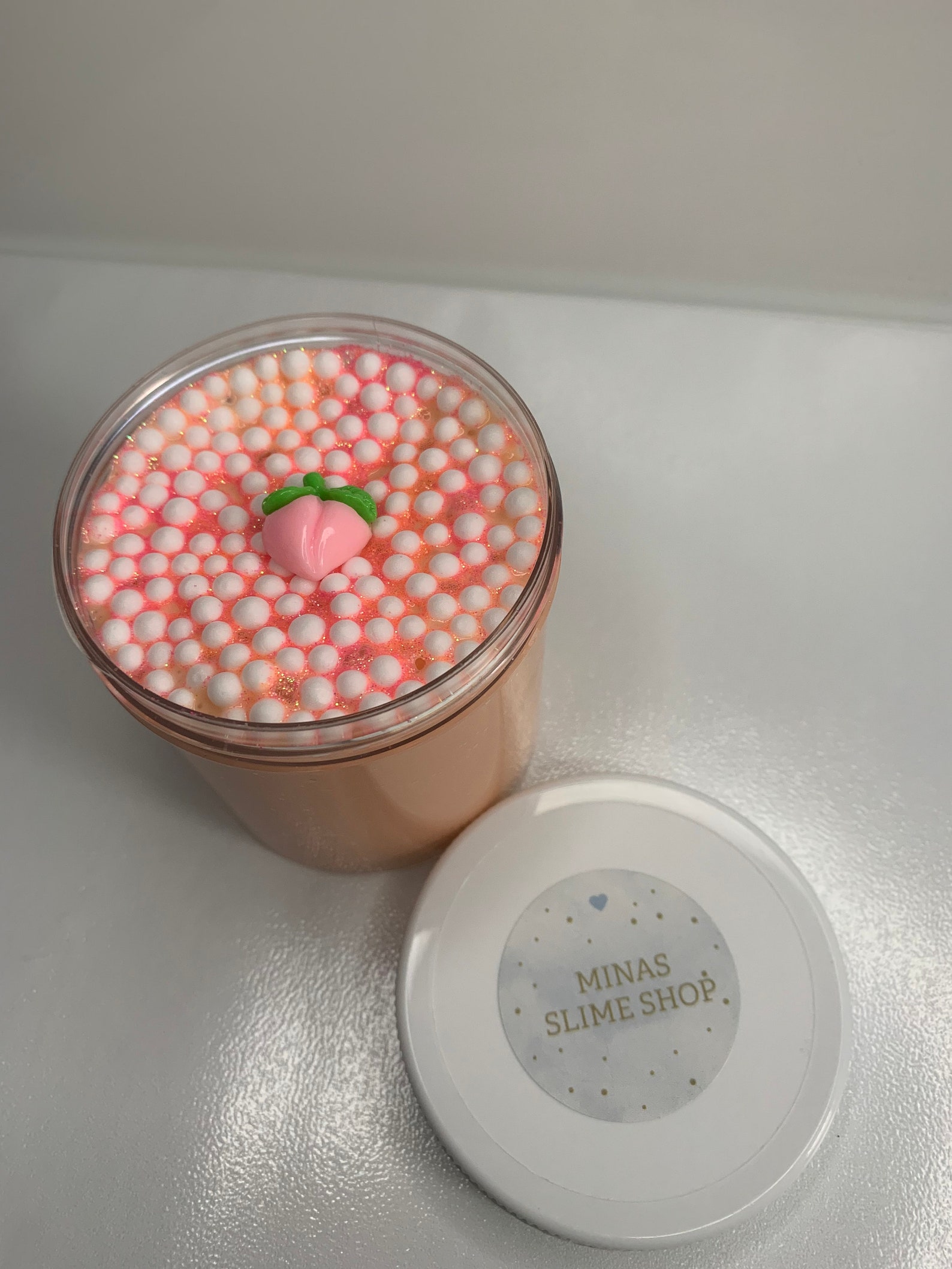 Peach slime 6oz Etsy