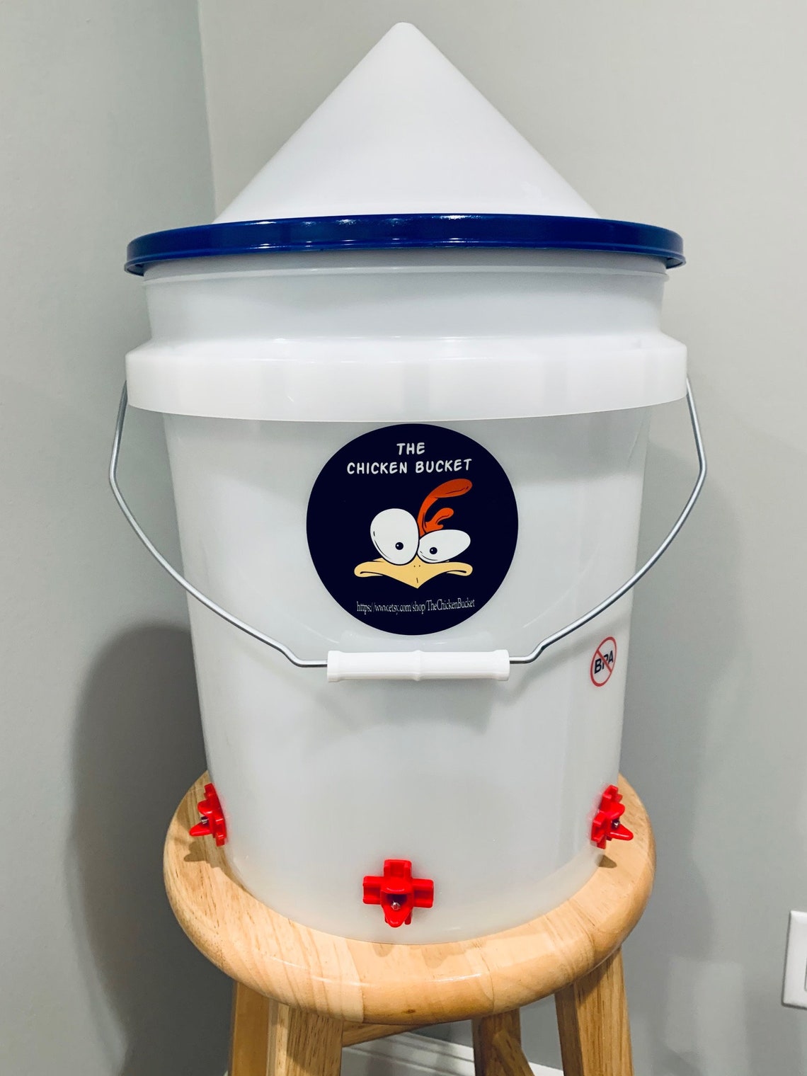 The Chicken Bucket Automatic Chicken Waterer Not Heated 5 Etsy