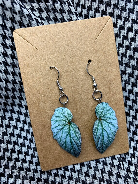 Sinbad Angel Wing Begonia Earrings Ii Begonia Leaf Earrings Ii Etsy