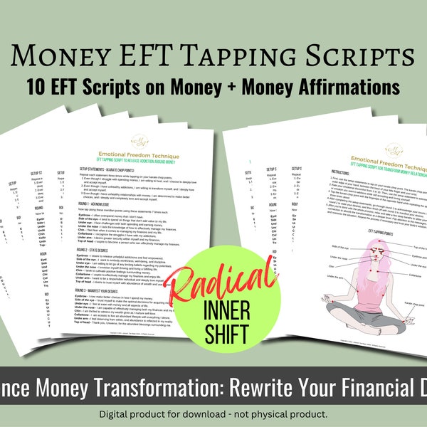 EFT Tapping Scripts Printable PDF Money Positive Affirmations Money Tapping Script Money EFT Script Money Affirmations Wealth Tapping Script