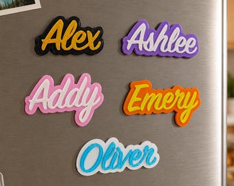 Personalized Name Magnet: 3D Printed Two-Color Custom Magnet