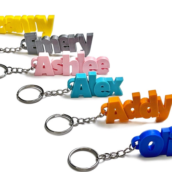 Unique 3D Keychain with Personalized Name | Customized Keyring for Bags and Keys | Perfect Gift for Friends and Family