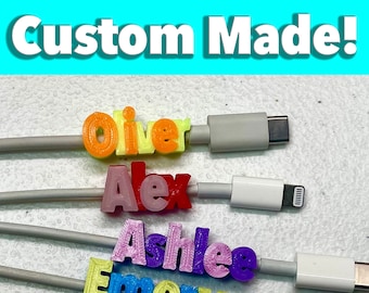 Personalized 3D Printed Cable Clip: Custom Two-Color Name