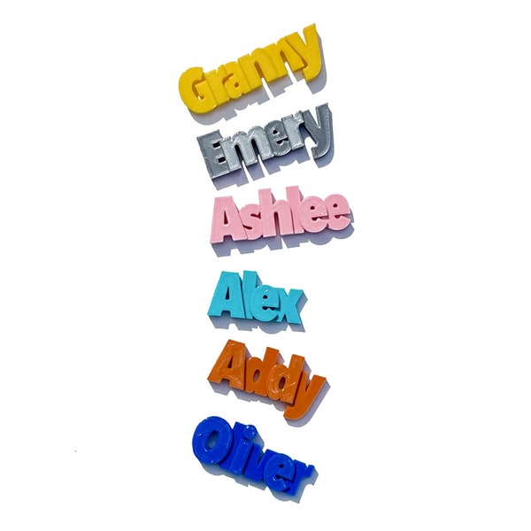 Personalized Name Magnets | Customized Fridge Magnets | Unique Party Bag Fillers | Small Gifts for Kids & Adults