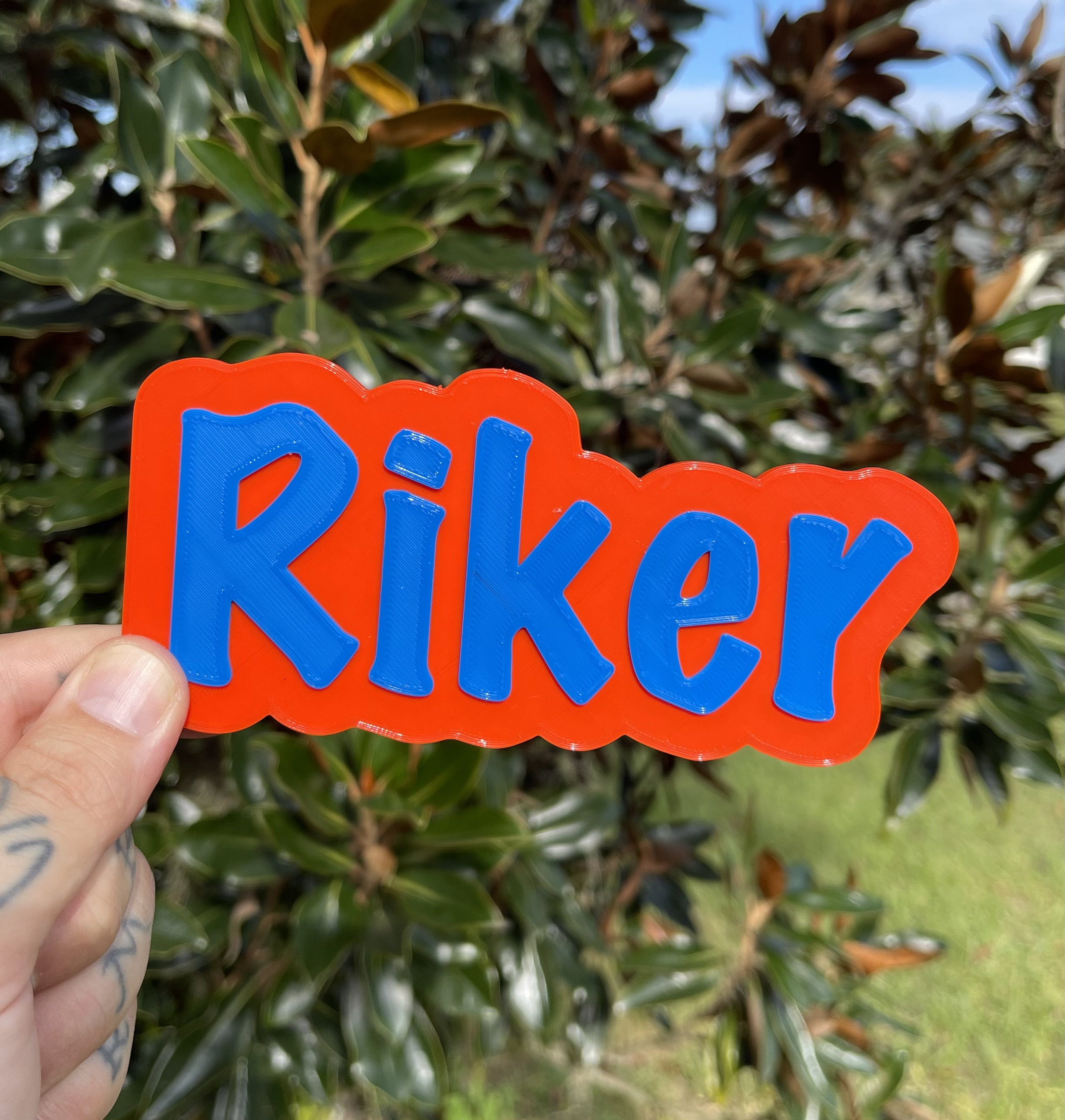 GRAN Imán personalizado de dos colores / Imán personalizado único Impreso en 3D / Nombre personalizado / Rellenos de bolsas de fiesta / Pequeños regalos