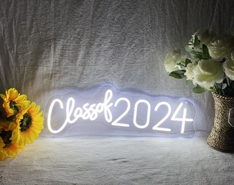 Class Of 2024 Neon Sign Graduation Party Sign, Neon Light Sign Grad Decor, Custom Grad Gifts, Neon Light Wall Decor, Personalized Gifts