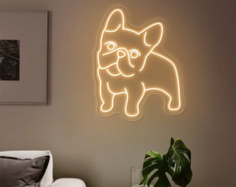 French Bulldog Neon Sign,Neon Sign Dog Custom,Cute Dog Neon Light,Animal Led Lights,Pet Animal Room Decor,Neon Sign Wall Art,Gift For Kids