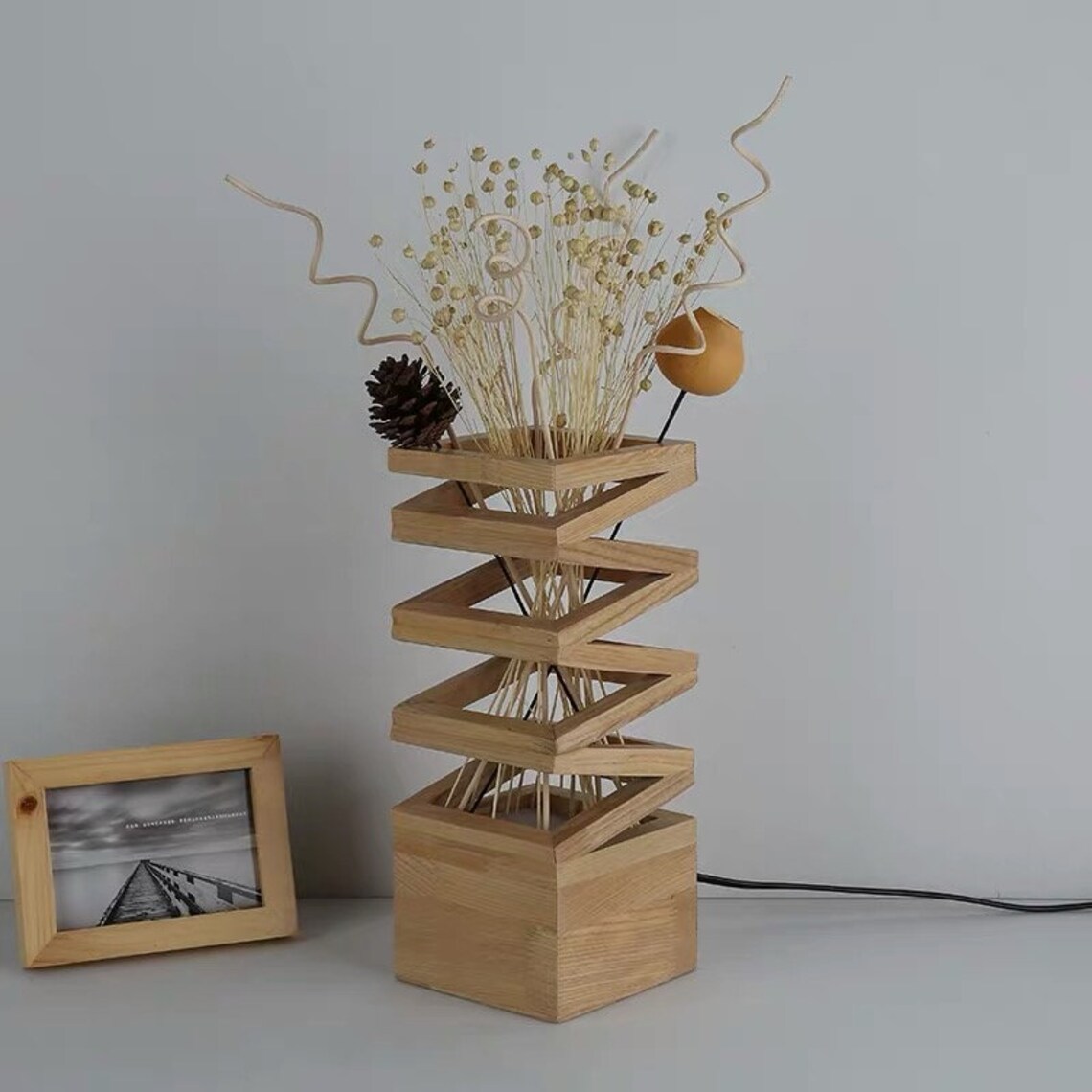 Dried flower lamp / romantic lamp / bedroom lamp decor / Etsy