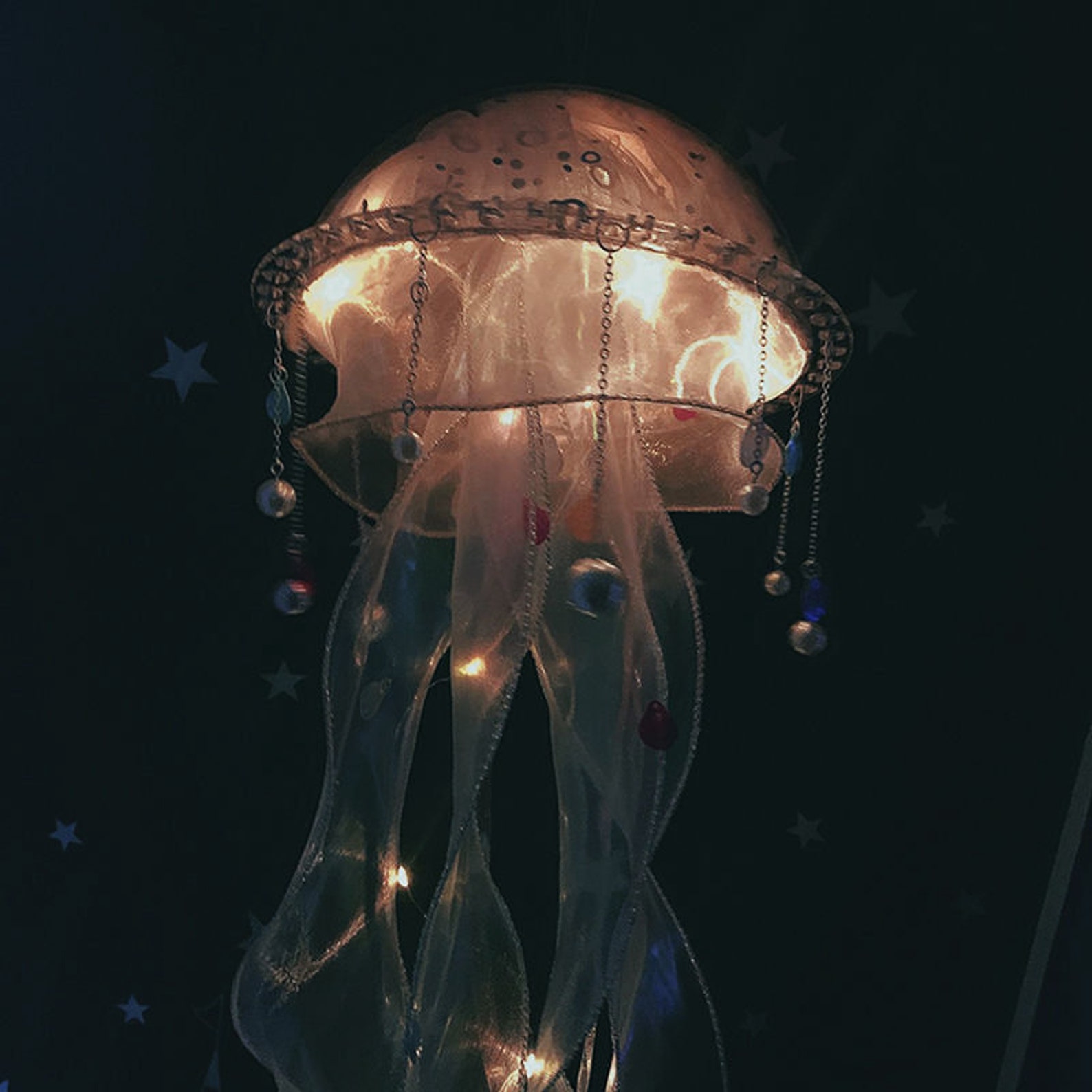 Handmade Magic Dream Cute Jellyfish Chandelier Night Lightled - Etsy