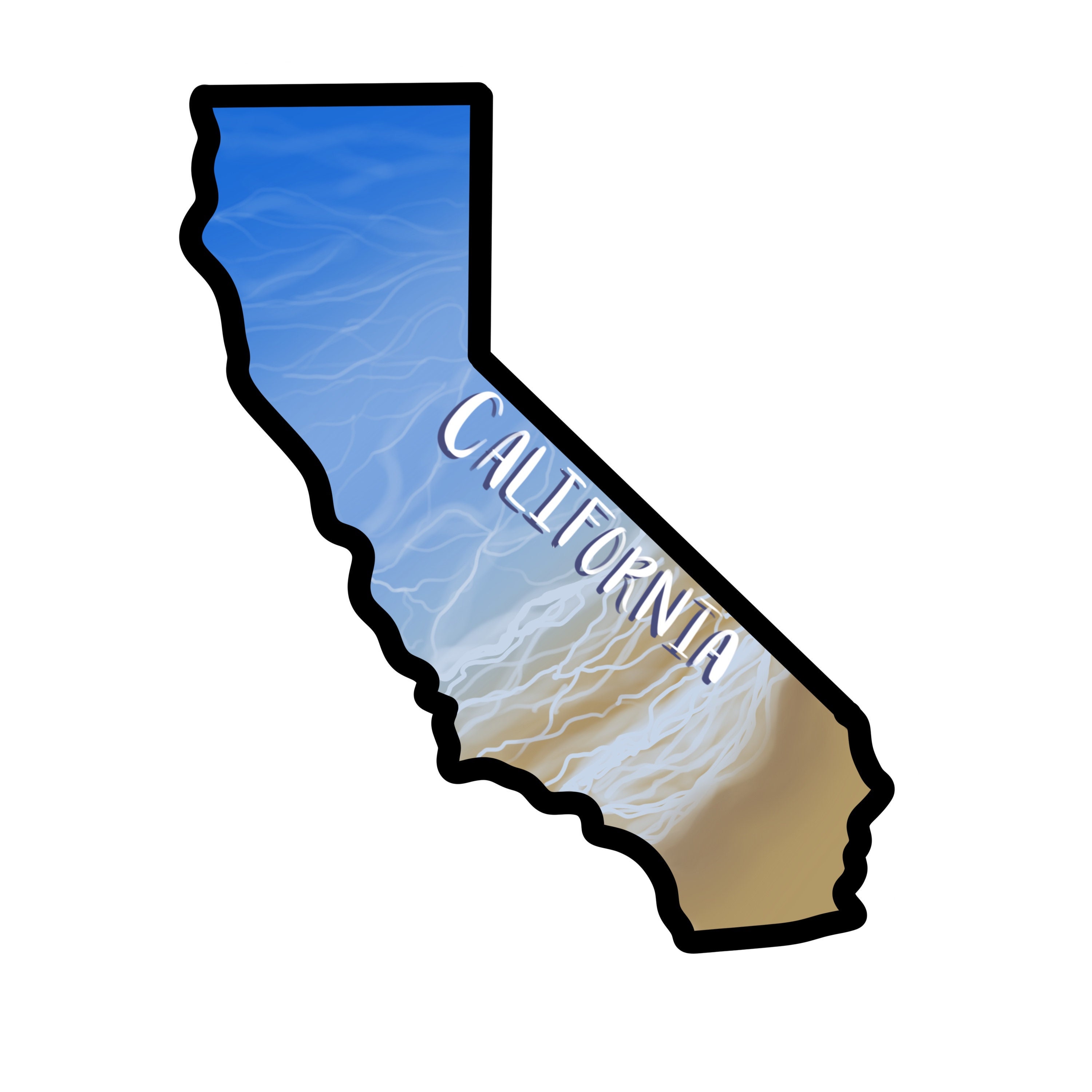 California Sticker Etsy