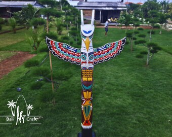 トーテムポール　木製　totem pole トーテムポール 33cm 木製 | ROBOTROBOT