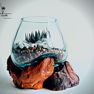 Molten Glass Driftwood Mini 4 Inch for Suculent plants , cactus ,Candy Holder Candle Holder