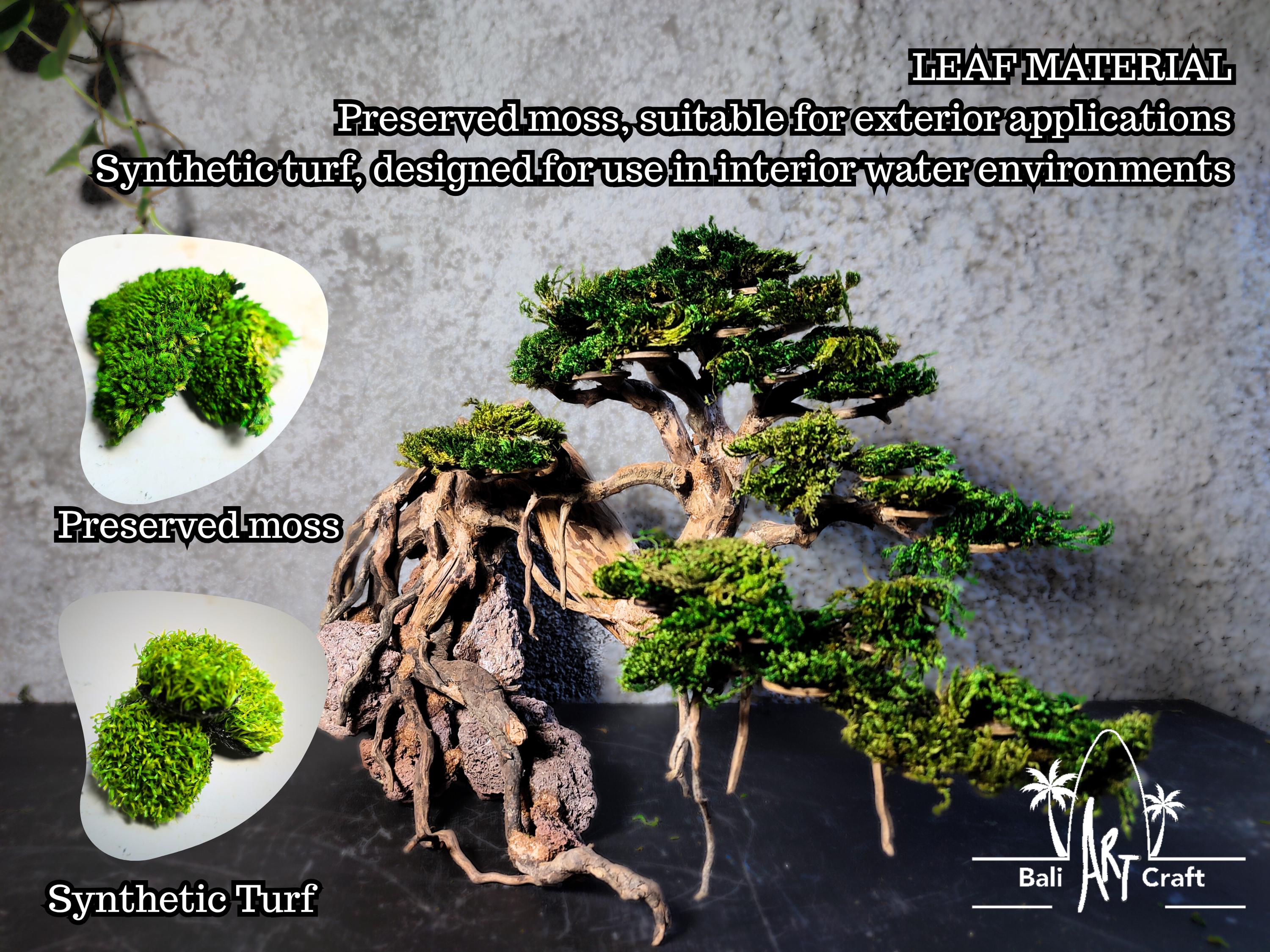 Handcrafted Driftwood Bonsai Tree With Preserved Moss (outdoor) - Etsy