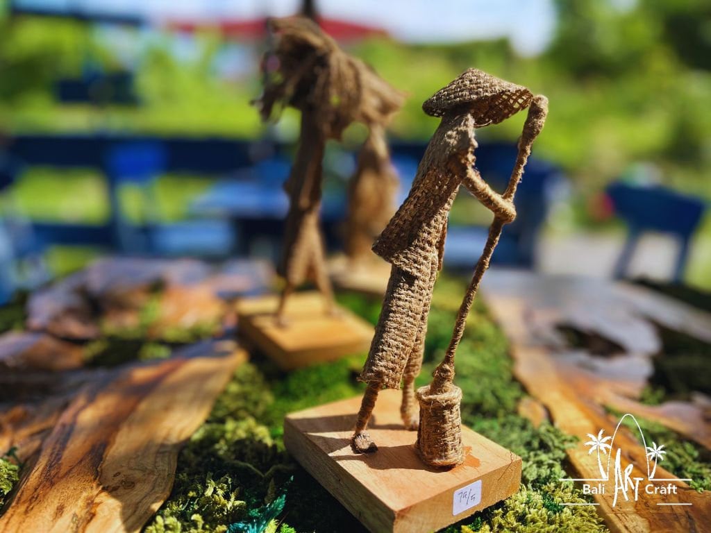 Handmade Wood Farmer Figure: Asian Rice Field Art (9 Inch) - Etsy