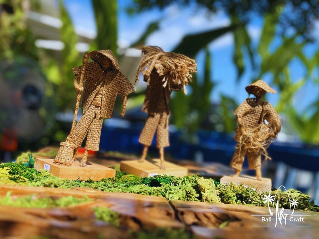 Handmade Wood Farmer Figure: Asian Rice Field Art (9 Inch) - Etsy