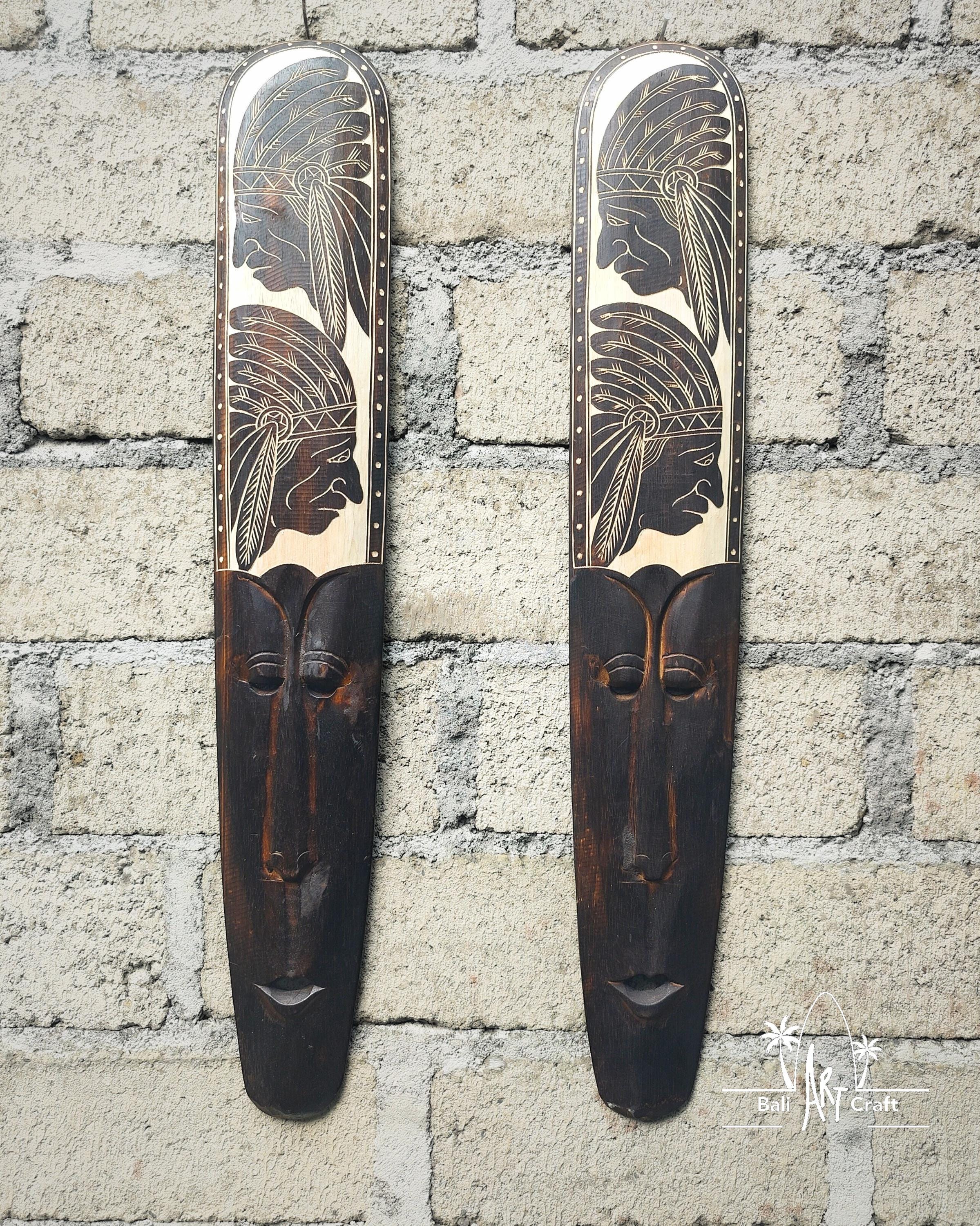 Tiki mask wall mount - Etsy 日本