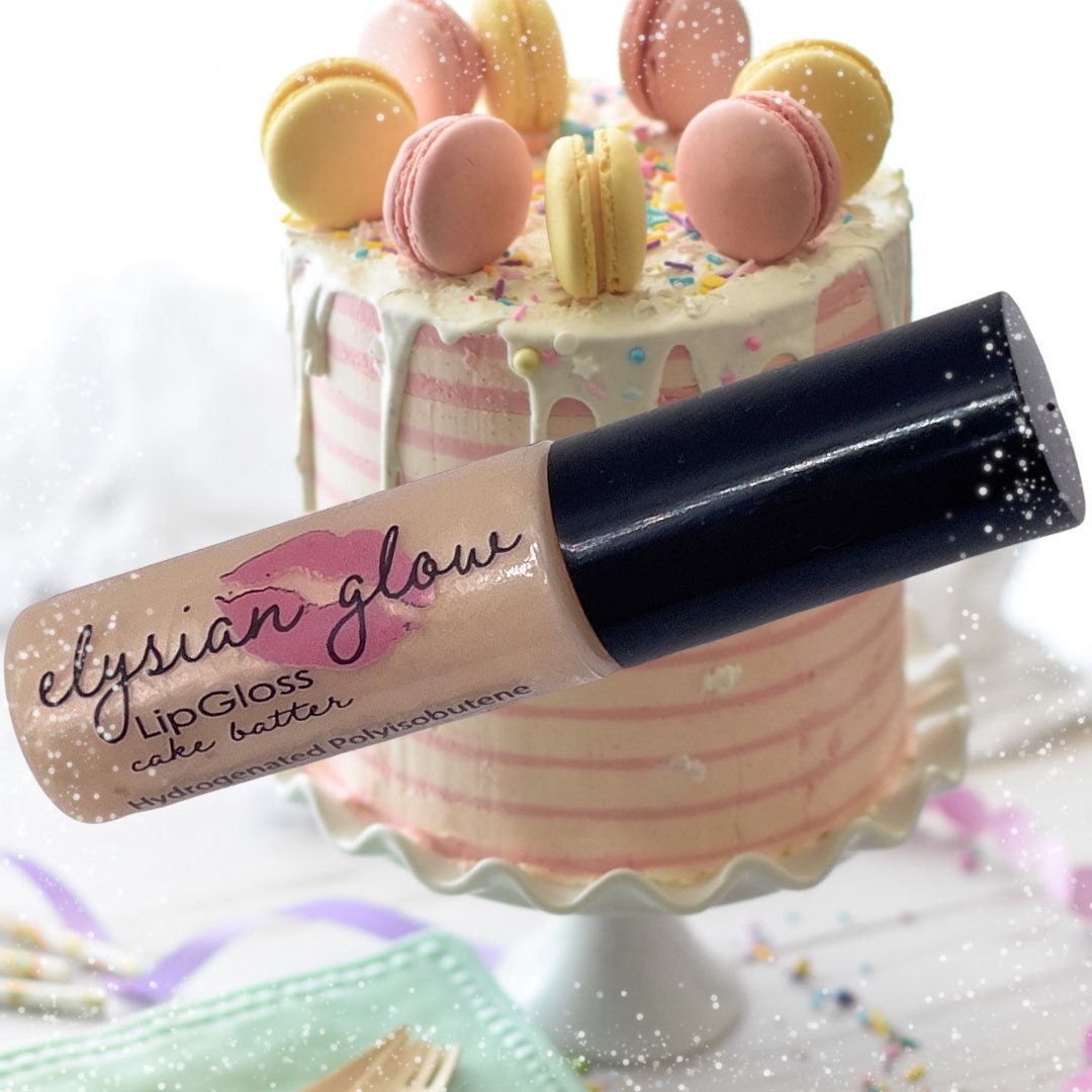 Lip Gloss, Cake Batter, Natural Moisturizer, by Elysianglow Etsy